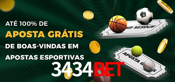 3434bet Ate 100% de Aposta Gratis