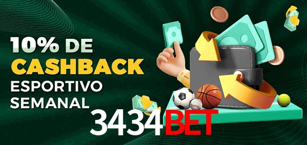 10% de bônus de cashback na 3434bet